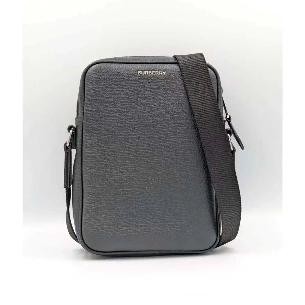 Burberry Paddy Logo-plated Grainy Leather Vertical Camera Bag Dark Navy 8084616